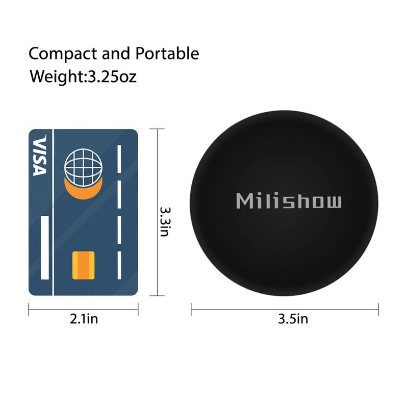 Milishow Compact Mirror with LED Light 1x/10x Magnifying Rechargeable Mirror 3.5in  Dimmable Travel Mirror for Purse Pocket Handheld 2-Sided Makeup Mirror - Image 5